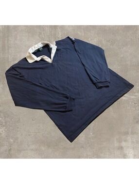 Vintage MV Sport Mens Medium Navy Duquesne University Rugby Shirt